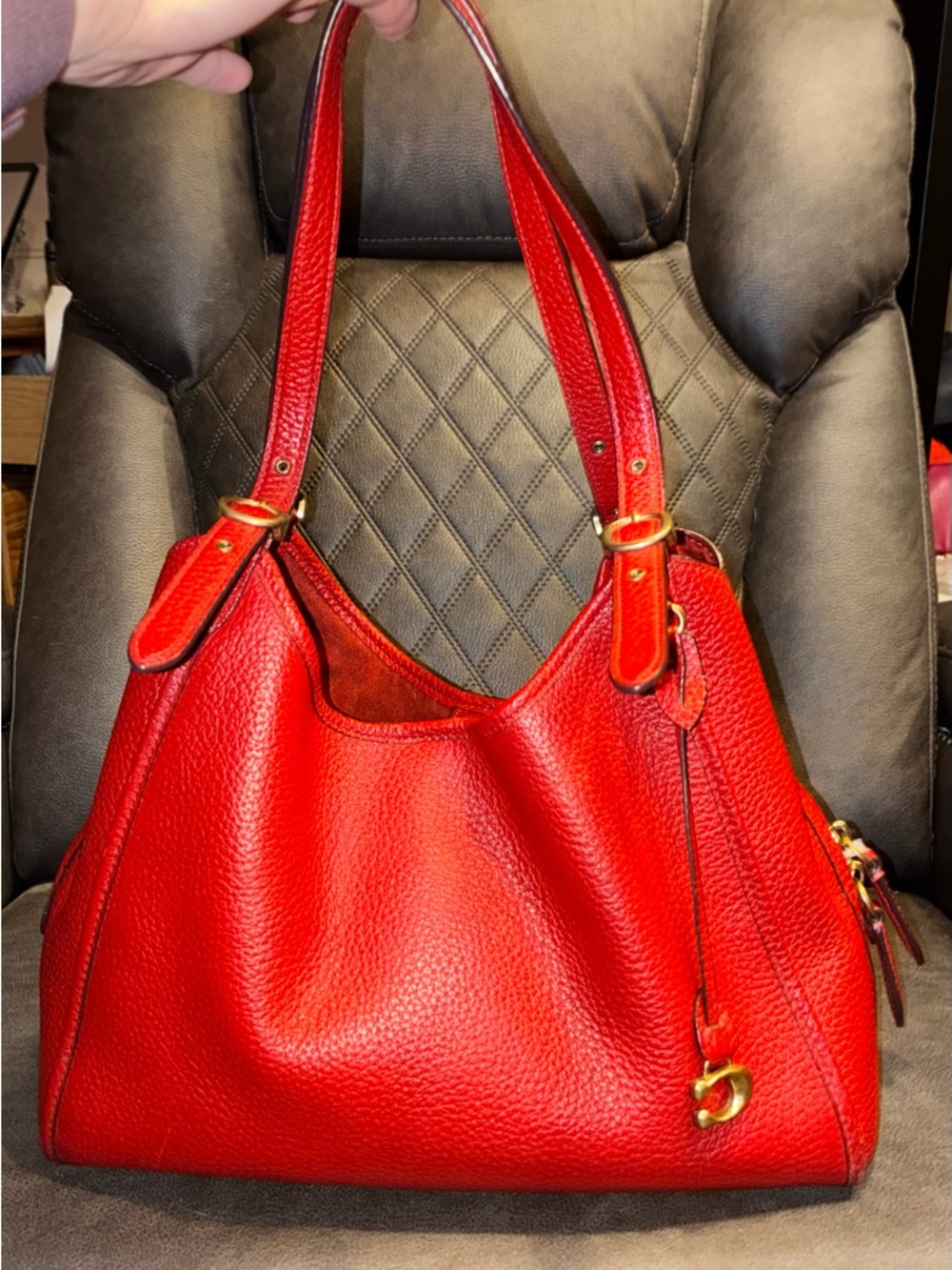 Coach Lori Shoulder Bag in red leather